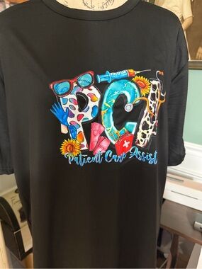 Black Graphic Adult Tee - Patient Care Assistant